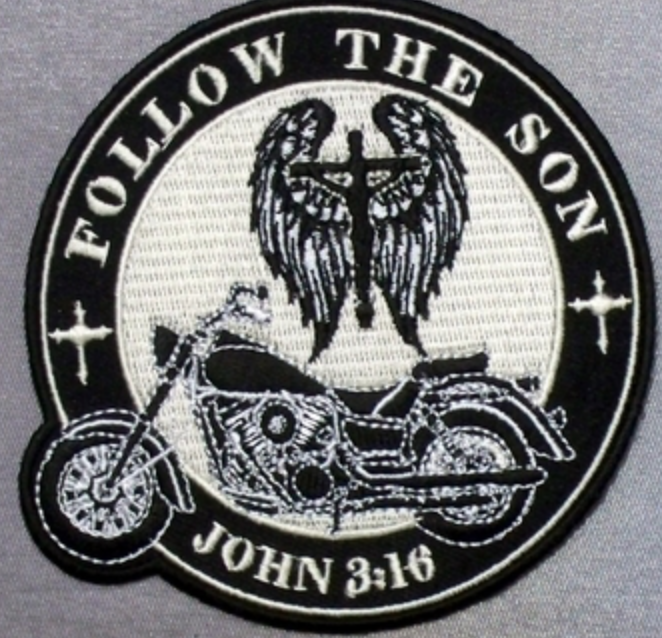 Follow The Son John 3:16 Motorcycle Patch